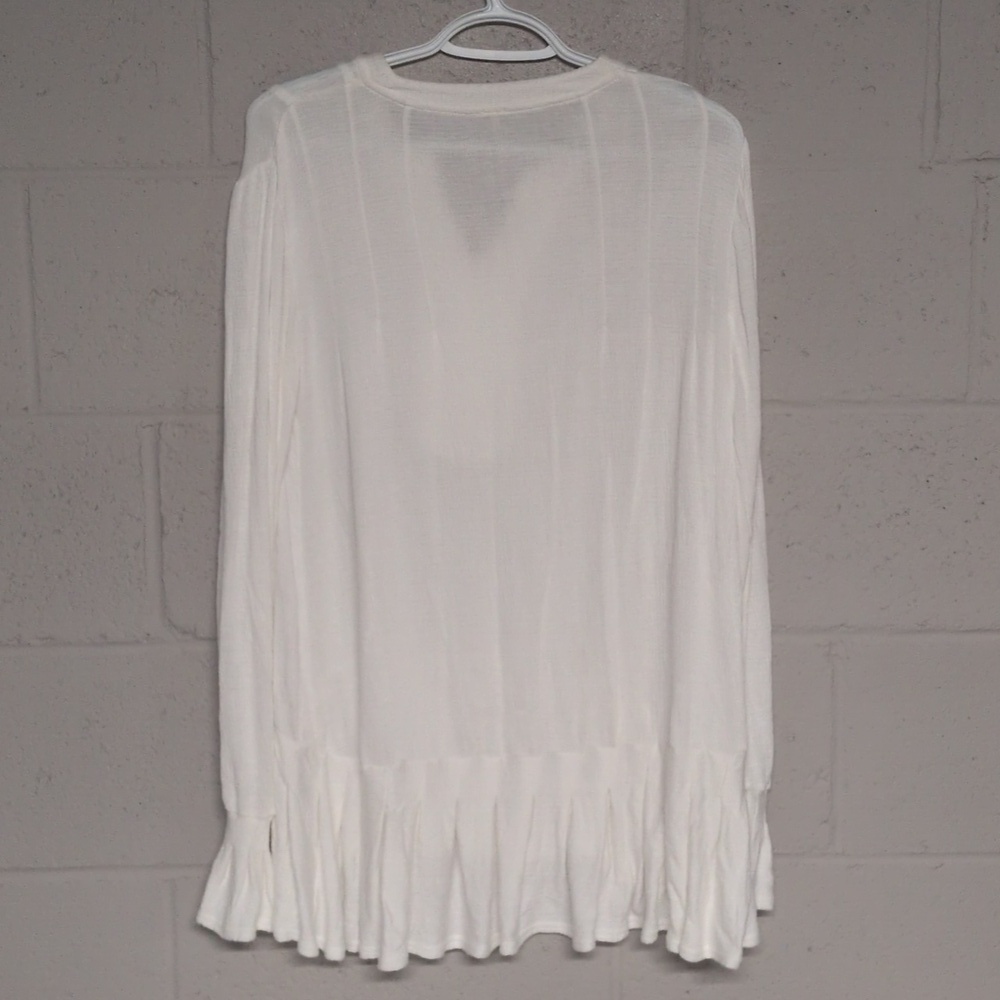 Free People Your Girl Button-Front Tunic Top Dress In Ivory Size XS, Bohemian - Picture 6 of 7